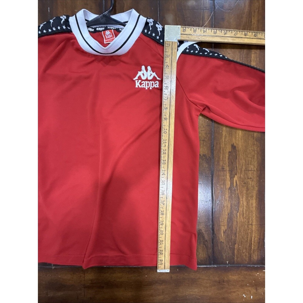 Kappa Sweatshirt Womens Small Red Velour Tapered Sleeves - Picture 7 of 8